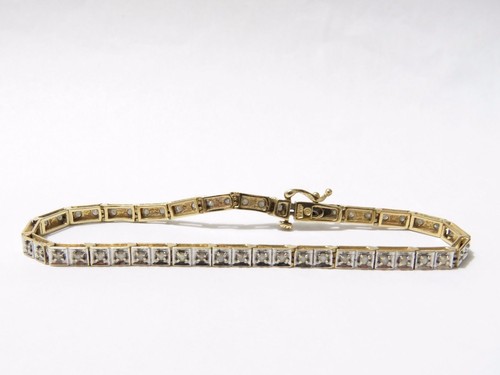 14k Yellow Gold Women's Genuine Diamond Tennis Bracelet 7.5" - Bild 10 von 12