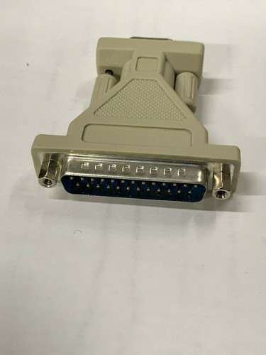 DB9F/DB25M Null modem Adapter pin 1- 8, 2-3, 3-2, 4-20, 5-7, 6-6, 7-4, 8-5, 9-22 - Picture 3 of 3