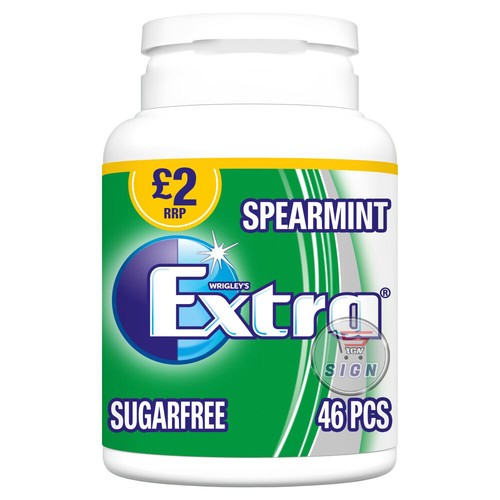 EXTRA PEPPERMINT, WHITE BUBBLEMINT, AIRWAVES MENTHOL CHEWING GUM BOTTLE 46 PIECE - Picture 5 of 11