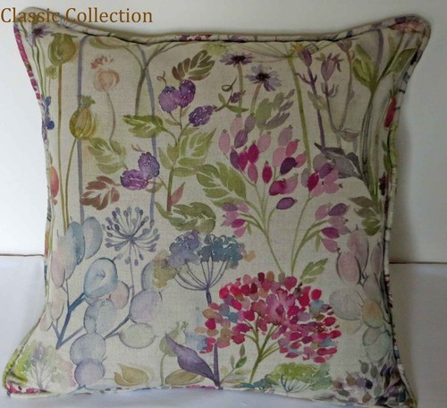 VOYAGE-"HEDGEROW LINEN" WATERCOLOUR -SELF PIPED CUSHION COVER- MANY SIZES - Picture 2 of 6
