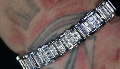 Baguette Armband | Iced Out Armband | Herren Simulierter Diamant Hip Hop Armband - Bild 4 von 8