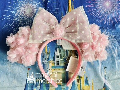 2023 Disney Parks Valentines Pink Rosebud White Hearts  display picture 2