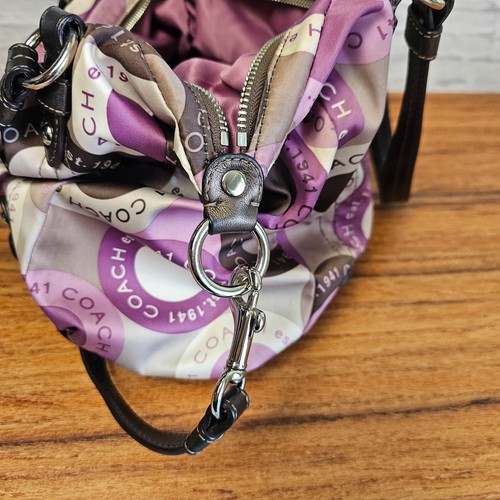 Coach Alexandra Snaphead Sateen Purple F1149-F17582 Crossbody Shoulder Handbag - Picture 10 of 13