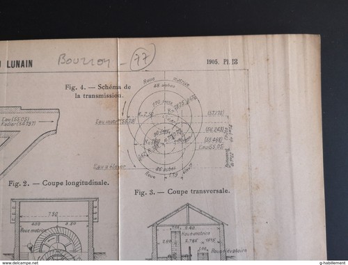 ANNALES DES PONTS et CHAUSSEES (DEP 77) - dérivation du Loing et du Lunain 1905 - Imagen 3 de 3
