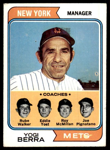 1974 Topps\ Yogi Berra/Joe Pignatano/Rube Walker/Eddie Yost/Roy McMillan