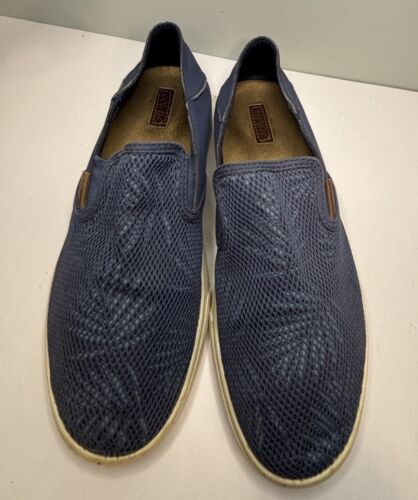 Olukai Pehuea Slip On Blue White Womens 7 Loafers Shoes 20271-VIER Palm Leaf - Picture 2 of 6