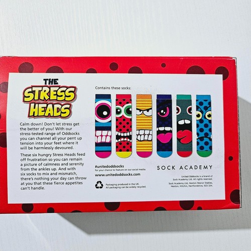 Sock Academy - NEW - Stress Heads Odd Socks - UK 6-11 - Picture 4 of 6