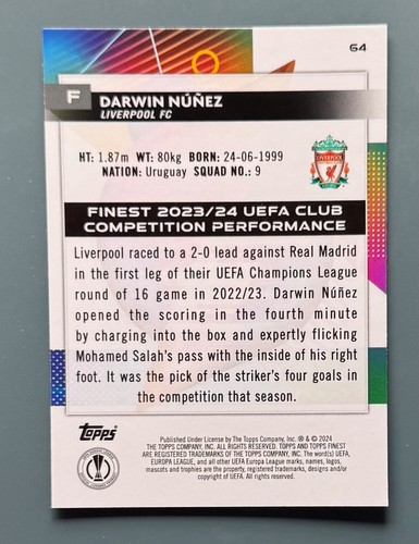 2023-24 Topps Finest UEFA Club base cards & refractors Pick your Card(s) - Picture 78 of 172