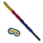 Tri-Colour Birthday Piñata Stick Blindfold Party hitting bat baton Buster mask