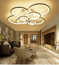 LED Chandelier Living Dining Room Bedroom Lamp Foyer Large Acrylic Ceiling Light