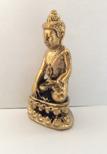 18 Petite figurine Bouddha different Mudra amulette Thaï en laiton Thaïlande - Picture 27 of 53