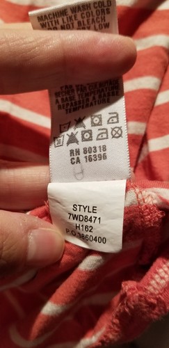 ❤❤ LUCKY BRAND Top de algodón con puños manga larga bolsillo a rayas - Imagen 7 de 8