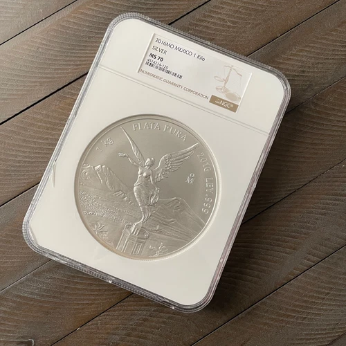 2016 Mo Mexico 1 Kilo .999 Fine Silver Libertad Coin NGC MS70
