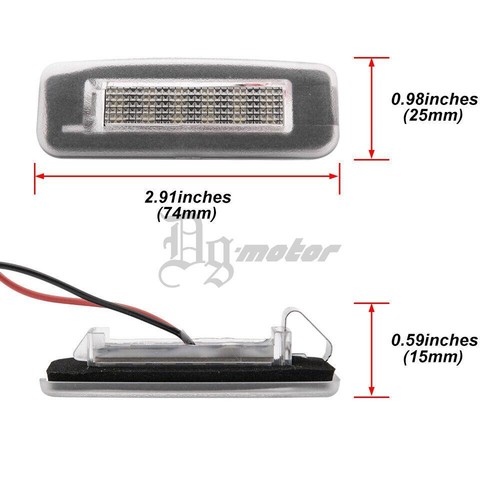 2x Luces LED blancas para matrícula trasera Ford Focus MK1 1998-2005 - Imagen 2 de 9