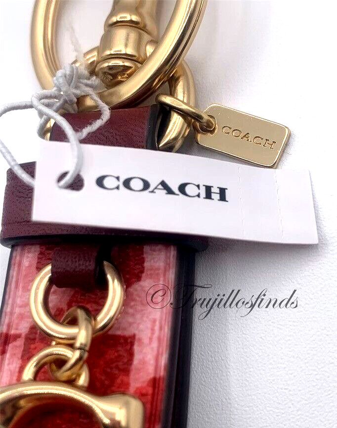 Coach Outlet Loop Bag Charm With Houndstooth Print in White