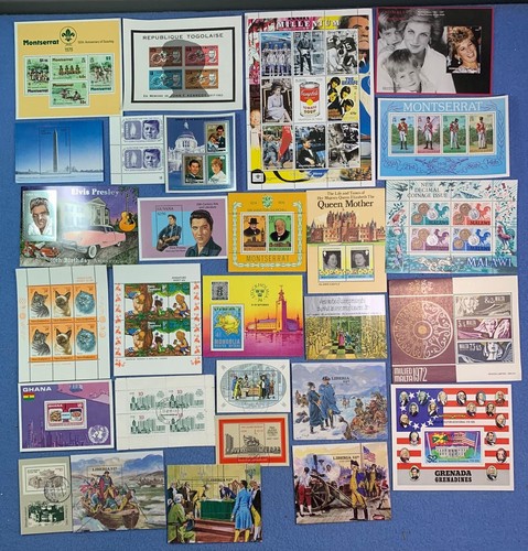 29 Worldwide souvenir sheets, WW - mostly MNH