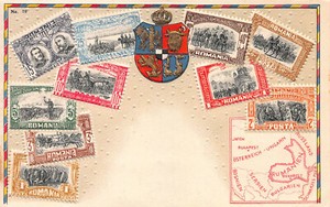 Romania-Stamps-on-Embossed-Postcard-Unused-Published-by-Ottmar-Zieher