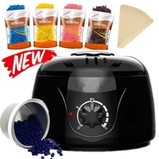 Professional Wax Warmer Heater Hair Removal Depilatory Waxing Kit Beans Sticks