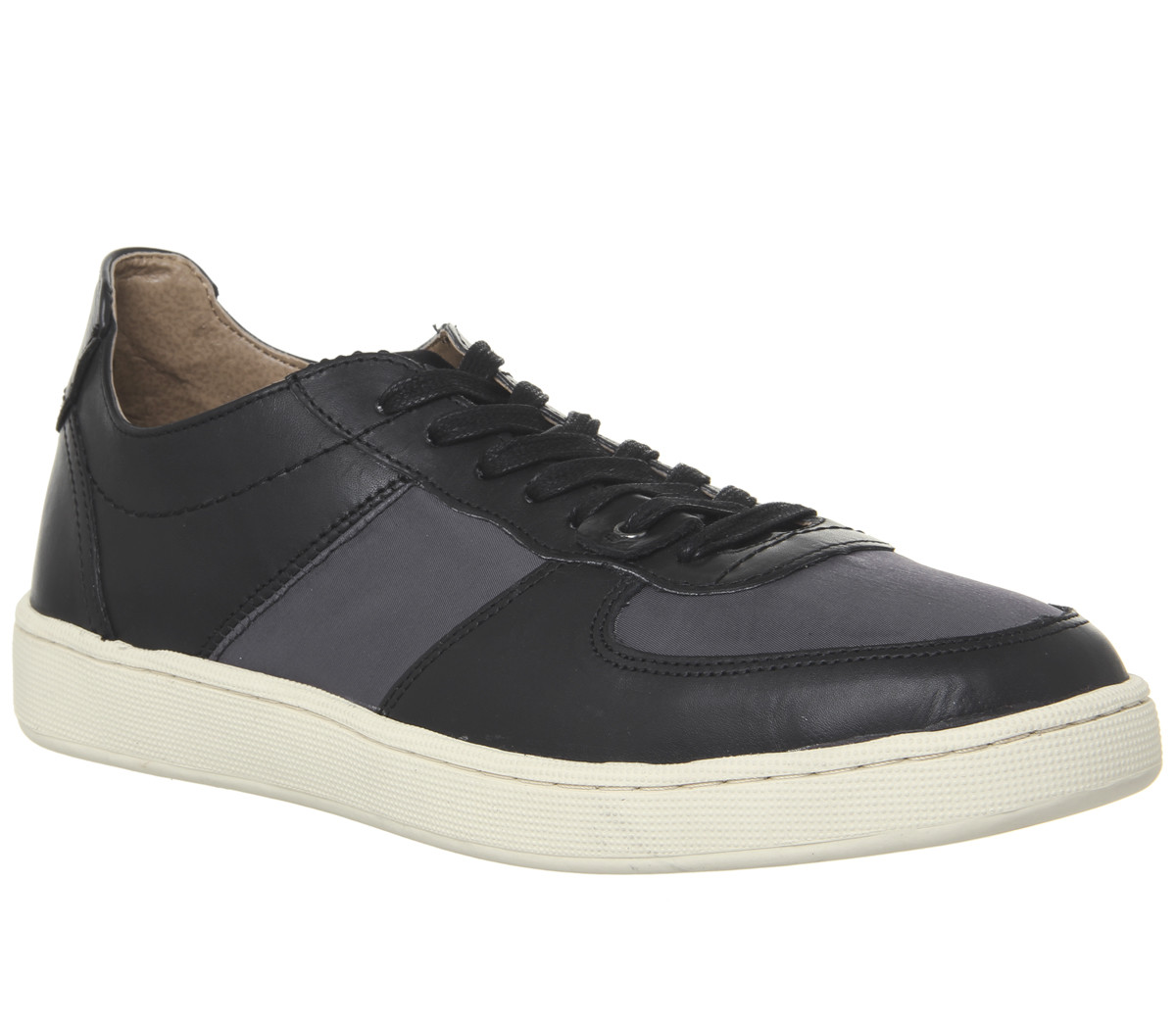 Mens Hudson London Biggar Sneakers Black Leather Casual shoes Mens Hudson London Biggar Sneakers Black Leather Casual shoes