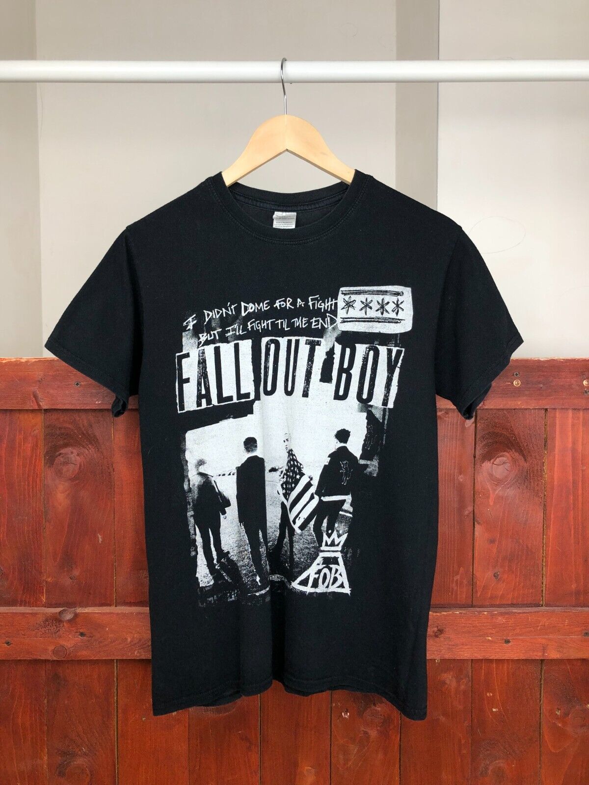 Fall Out Boy 2015 world tour t shirt black size M rock band merch