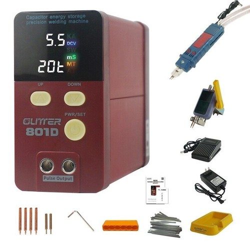 Soldadora por puntos de batería 801D 12KW capacidad de almacenamiento máquina de soldadura por puntos 0,05-0,4 mm - Imagen 3 de 6