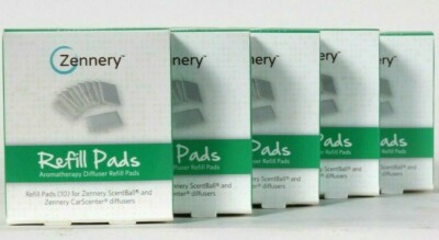 5 Boxes Zennery Aromatherapy Diffuser 10 Ct Refill Pads For ScentBall & CarScent