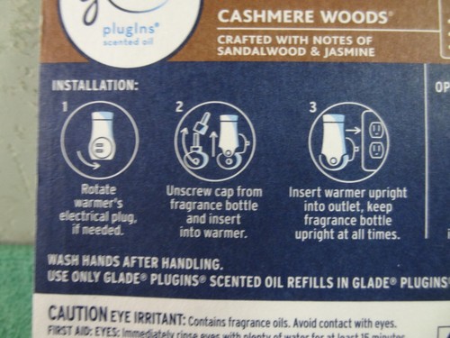 NUOVI plug-in glade legno di cashmere 2 ricariche 1,34 fl.oz. Totale - Foto 7 di 9