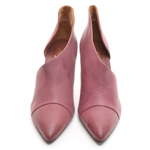 Damen Free People spitz zulaufende Stiletto Booties 40 / 10 Mauve Leder Pumps Schuhe - Bild 3 von 7