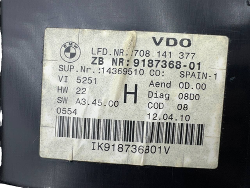 2011-2013 BMW 328i 335i E92 E93 SPEEDOMETER CLUSTER 918736801 OEM - Picture 5 of 5