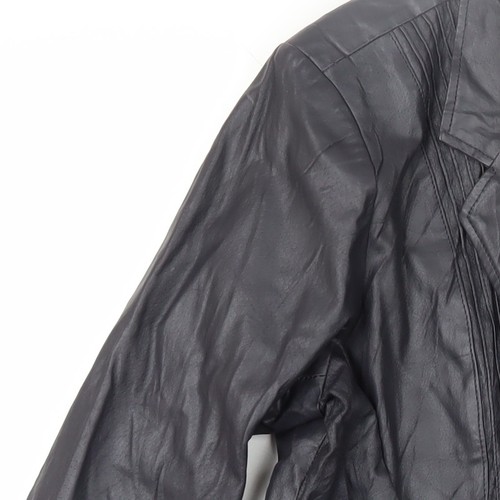 Denim & Company Damen Blazer schwarz Leder Größe L - Bild 6 von 12