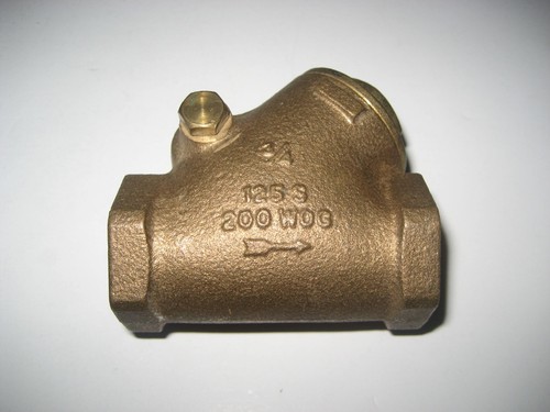 TOYO Red-White Y Shaped 3/4" Bronze Check Valve 125S 200 WOG 125 S Made in Japan - Picture 2 of 9