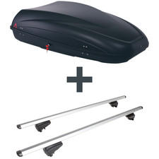 Dachbox G3 Krono 400 + Dachträger Menabo Pick-Up für Opel Vectra C Caravan Z02