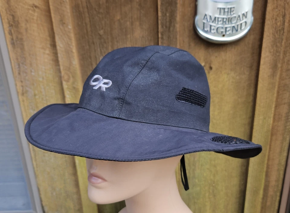 Sombrero de lluvia impermeable Outdoor Research OR Seattle GoreTex - negro, mediano Foto 3 de 4