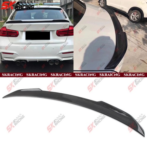 Fits BMW F30 340i 328i 320i 2013-18 Carbon Fiber/Glossy Black Rear Spoiler Wing - Imagen 1 de 30