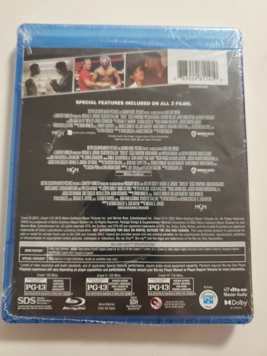 CREED 3 FILM COLLECTION BLU-RAY, LOT D4, - Picture 2 of 2