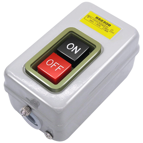 Mxuteuk AC 220V/380V Push Button Switch On/Off Start Stop Switch 3 Phase Self Lo - Picture 9 of 12
