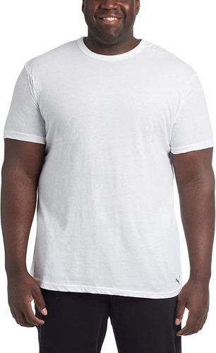 PUMA Men's Big & Tall 3-Pack Classic T-Shirt WHITE XX-Large Tall 2XLT - Picture 2 of 5