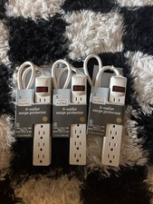 Complete home Lot Of 3 - 6 Outlet Smart Surge Protector 120 Vac,15A,60Hz,600v