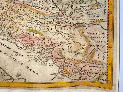 HUNGARY BALKANS 1694 PHILIPP CLUVER ANTIQUE ENGRAVED MAP 17TH CENTURY - Picture 3 of 7