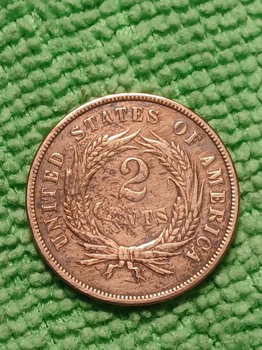 1865 2 Cent Piece Nice RB Coin - Picture 9 of 16