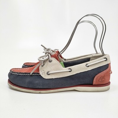 Timberland Boat boots moccasin deck tricolor 25cm Shoes Red
