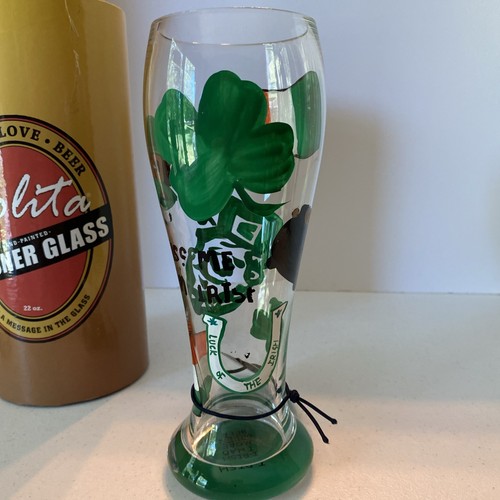 Lolita Pilsner Beer Glass Kiss Me, I'm Irish St. Patrick's Day 22 Oz Glass - Picture 5 of 9