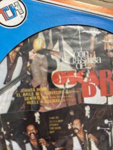 Con La Salsa De OSCAR D'LEON Picture Disc 1980 Top Hits #TCH-001 Mint LP - Picture 4 of 4