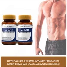 Clover Plus Z-ZAR Men's Sexual Health promote healthy stamina energy 30 caps ×2