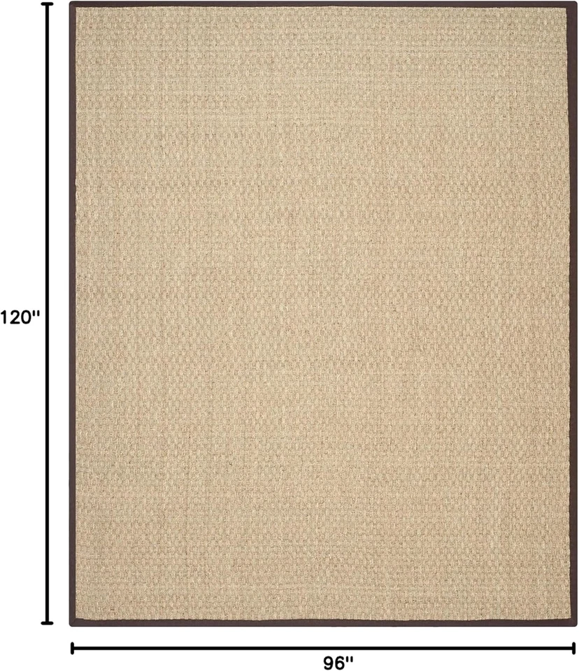 Alfombra SAFAVIEH 8x10 - Colección Fibra Natural - Grande - Natural y Oscura Foto 2 de 4