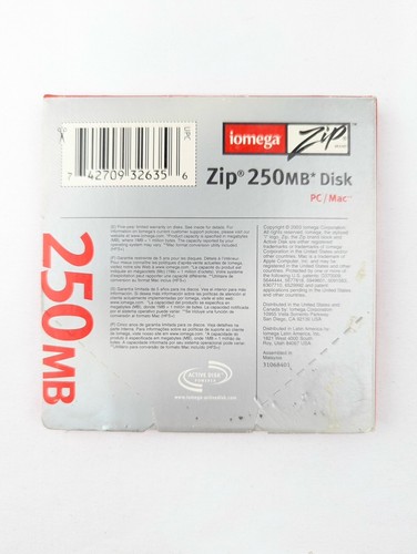 Lot de 1 boîte neuve scellée marque Iomega Zip 250 Mo 5 disques - Photo 4/11