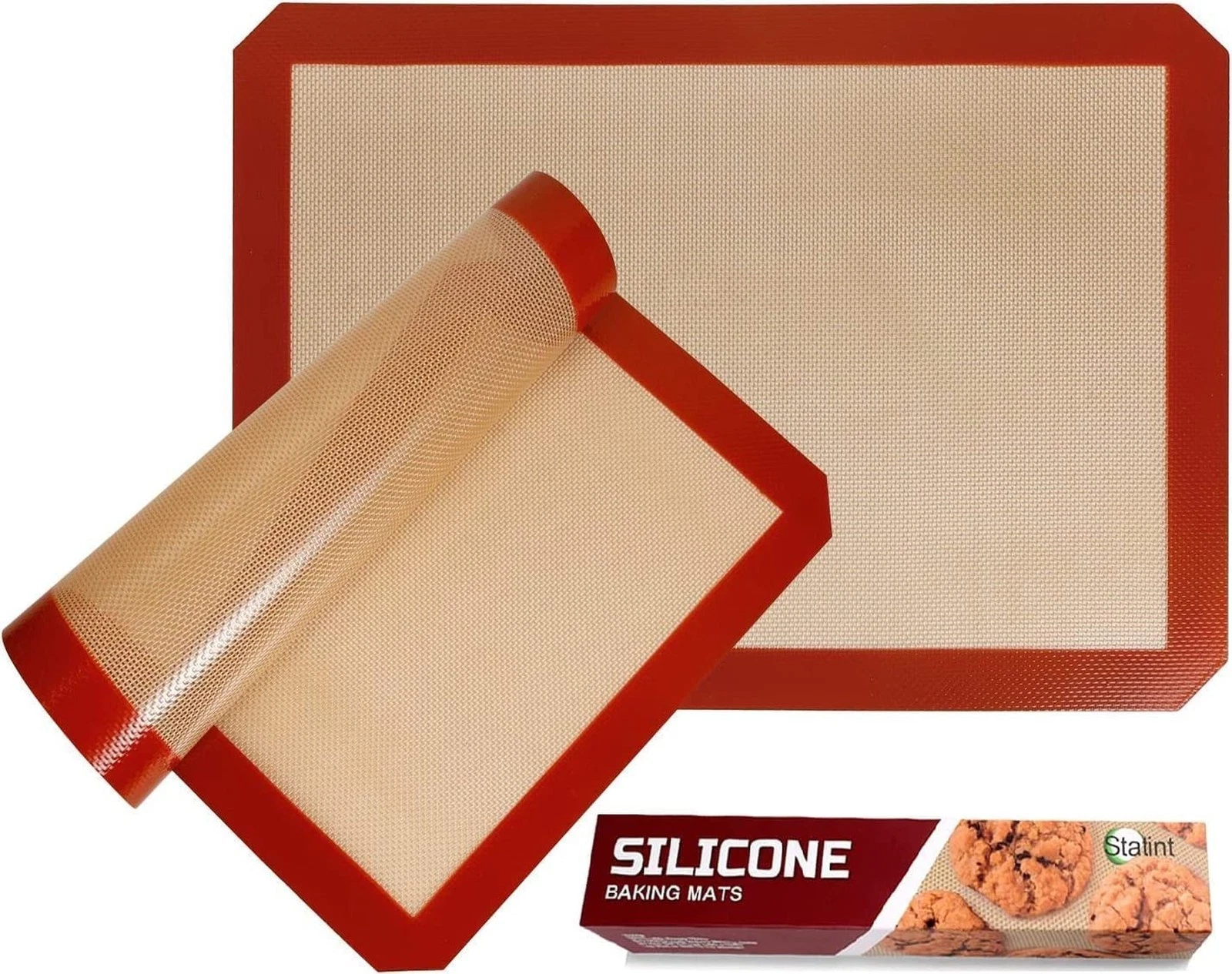 STATINT Non-Stick Silicone Baking Mat, Premium Food Safe - Pack of 2, for Coo...