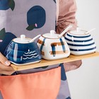 1 Set Keramik-Gewürzbehälter-Gewürzspeicher-Leiche für Zuhause (sortierte Farbe)