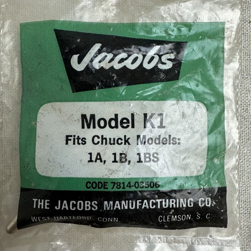 Lot of (2) Jacobs Chuck Keys Model K1 Fits Chuck Models 1A 1B 1BS New - Picture 2 of 4