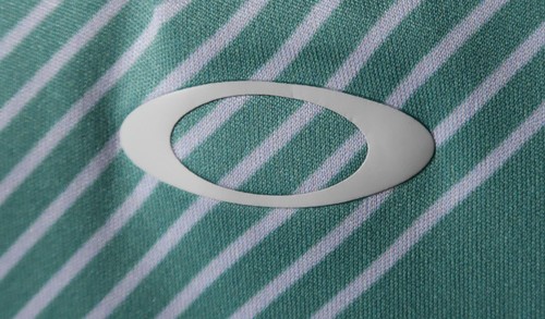 Oakley HydroLix Teal Graphic Striped Polo (L) OMG!! ⛳️